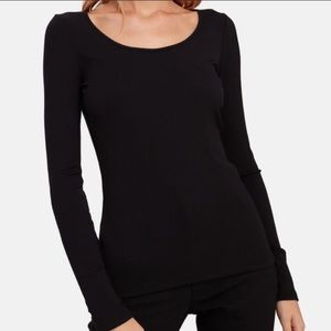 VINCE Black Long Sleeved Knit Top - S